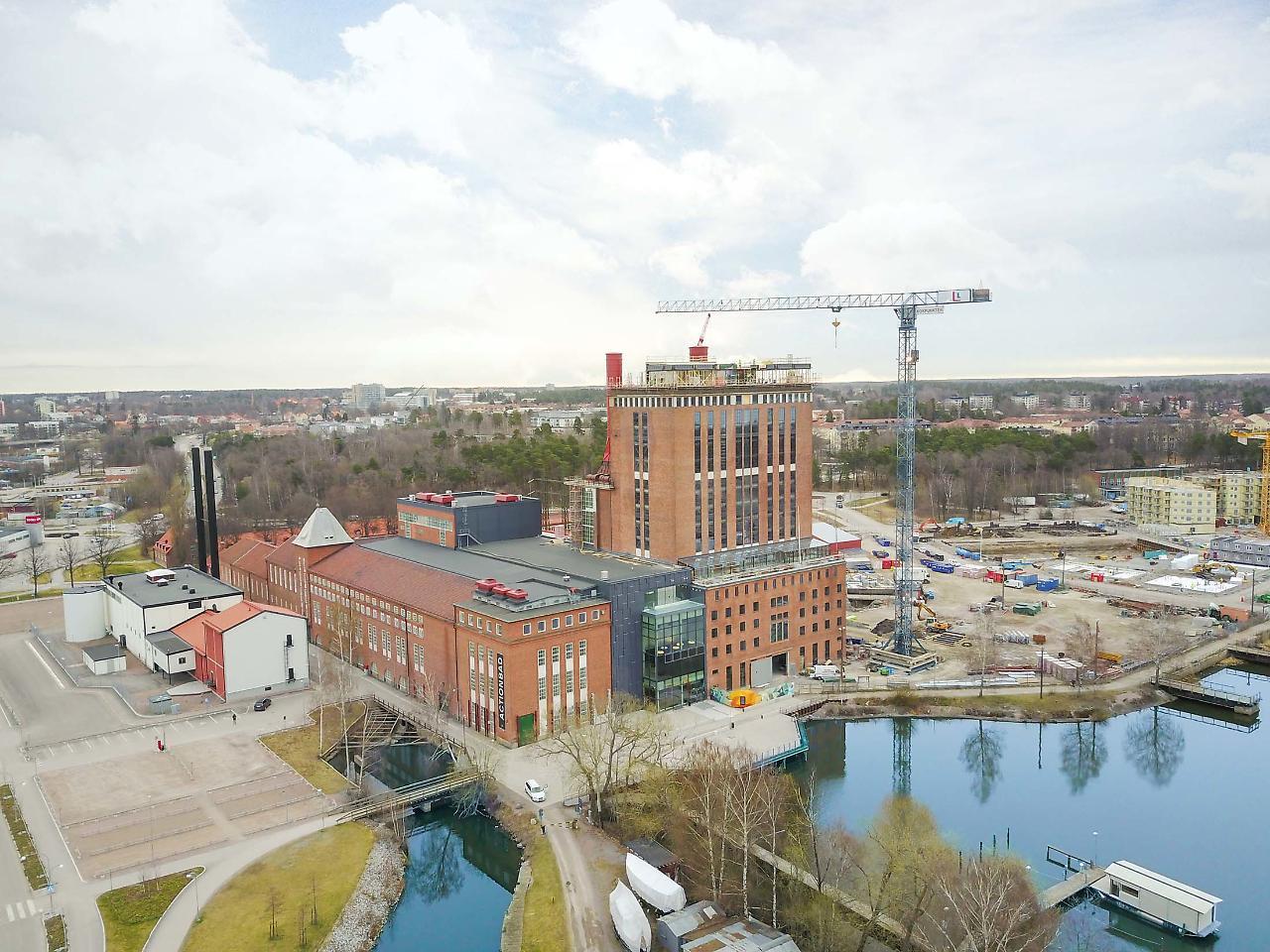 Steam Hotel Вестерос Экстерьер фото Aerial view of the building